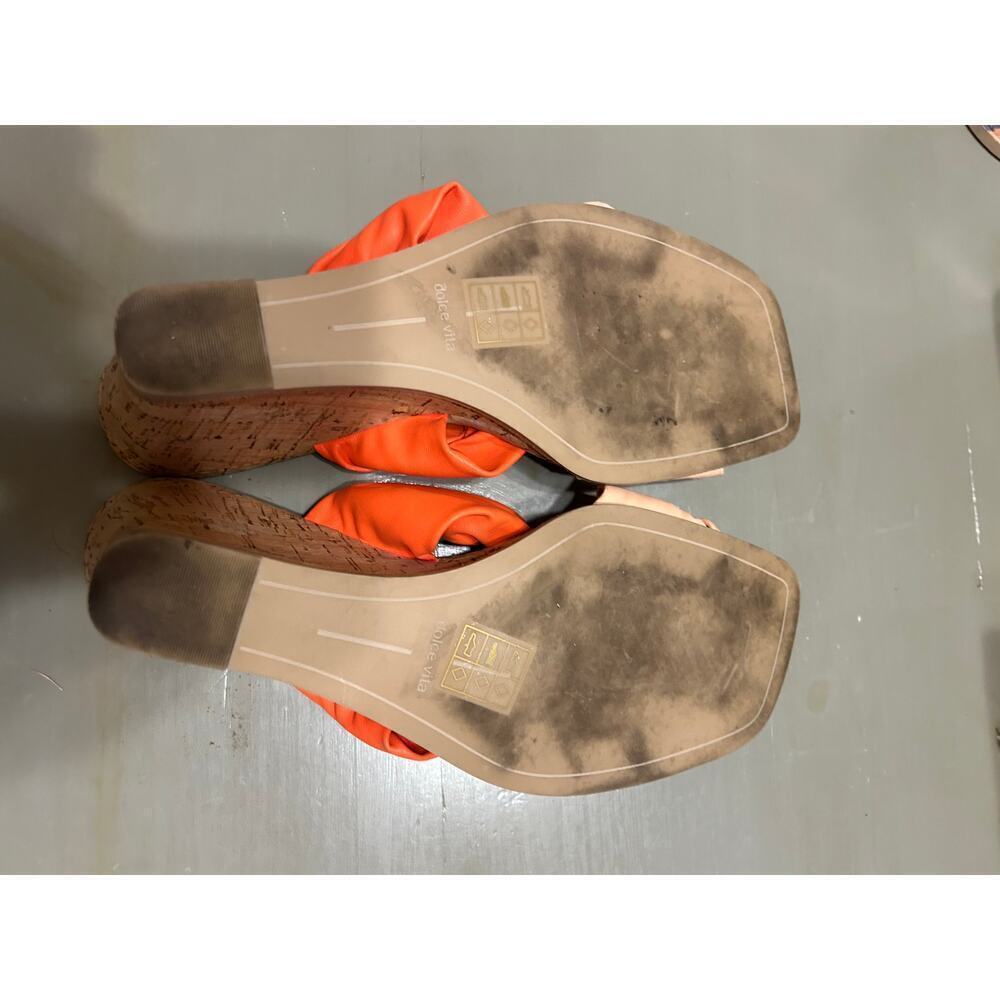 Dolce Vita Adorable Wedge Sandals orange and peach cruise vacation - Picture 8 of 9